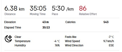 Eksempel på Strava screenshot
